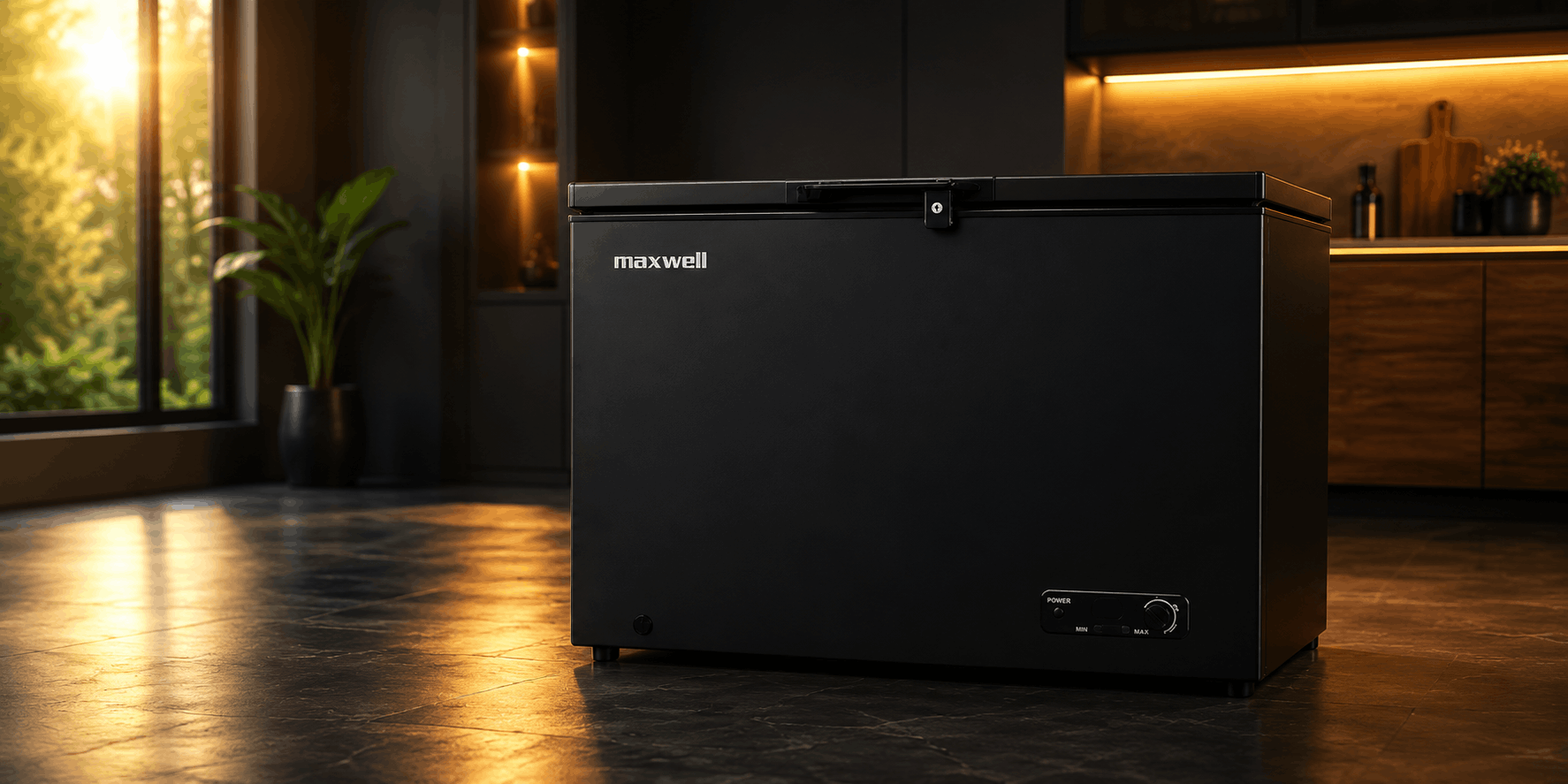Congélateur Horizontal Maxwell 480L Noir Avec Ventilateur